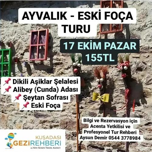 DİKİLİ AŞIKLAR ŞELALESİ-AYVALIK CUNDA ADASI-ŞEYTAN SOFRASI - ESKİ FOÇA TURU