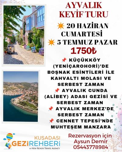 AYVALIK KEYİF TURU