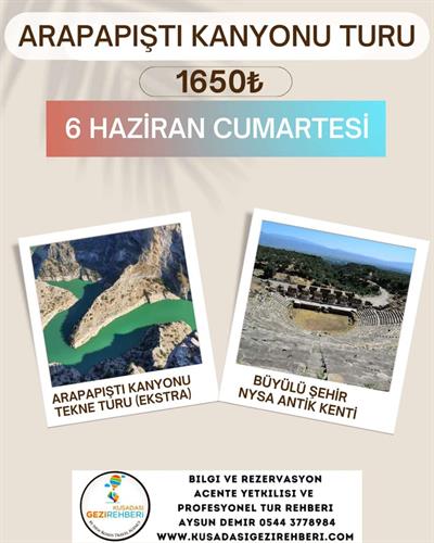 ARAPAPIŞTI KANYONU TURU