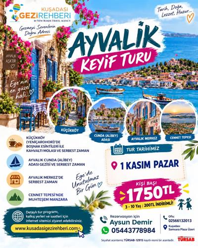 AYVALIK KEYİF TURU