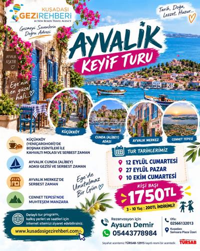 AYVALIK KEYİF TURU