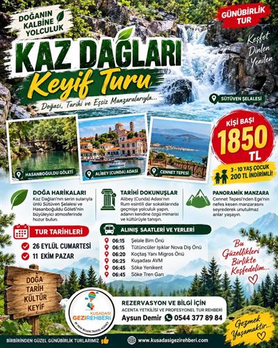 KAZDAĞLARI KEYİF TURU